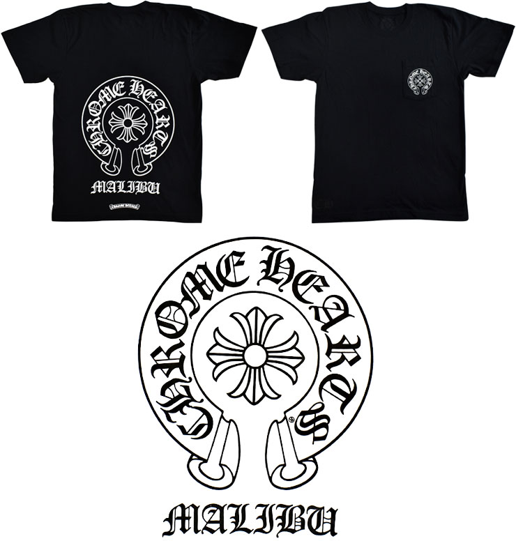 ChromeHearts クロムハーツ Tシャツ ホースシュー マリブ限定 ブラック